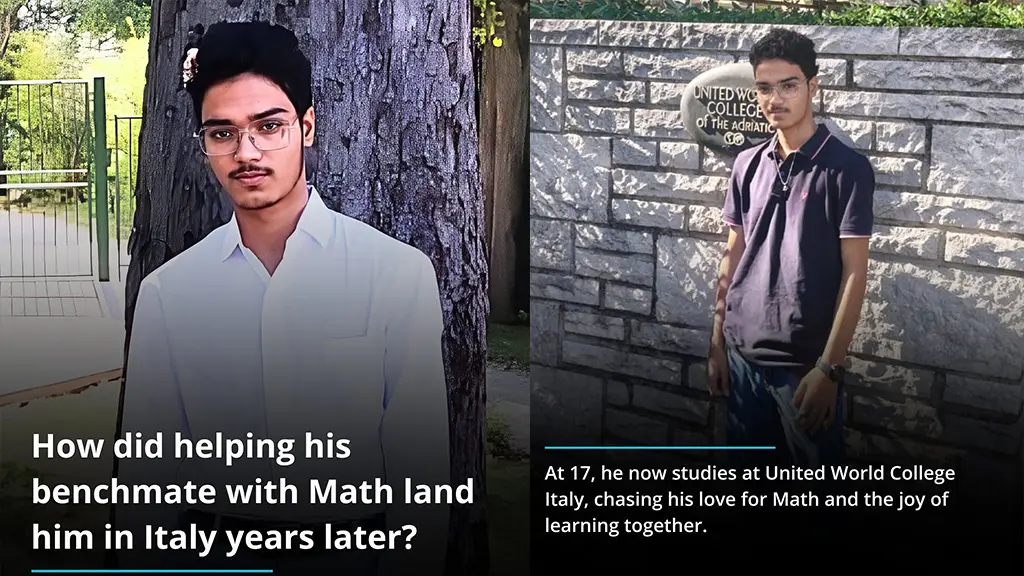 How did helping his benchmate with math land him in Italy years later?
